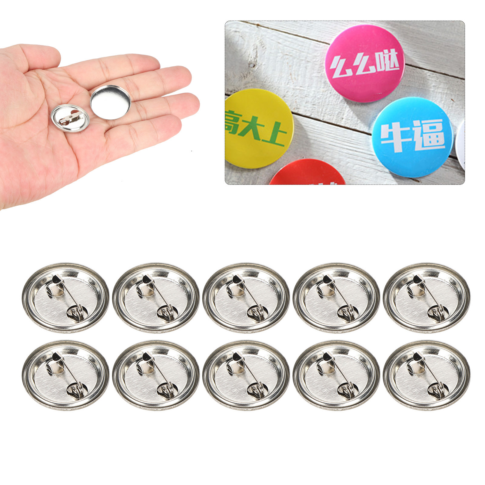 Blank Pin Button Round Safety  - đánh giá và giá Button Badge Blank